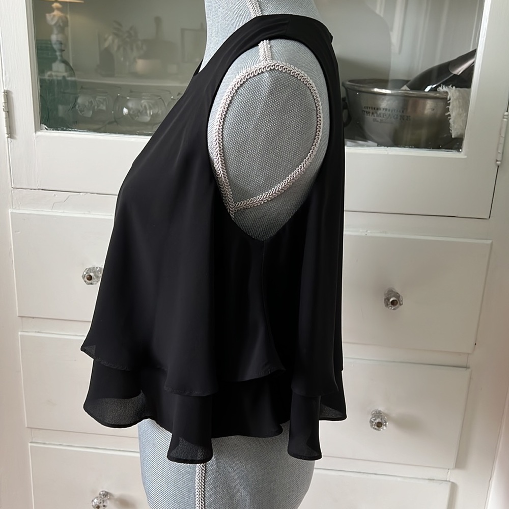 Gorgeous Zara Basic Black Silk Like Light Double … - image 4